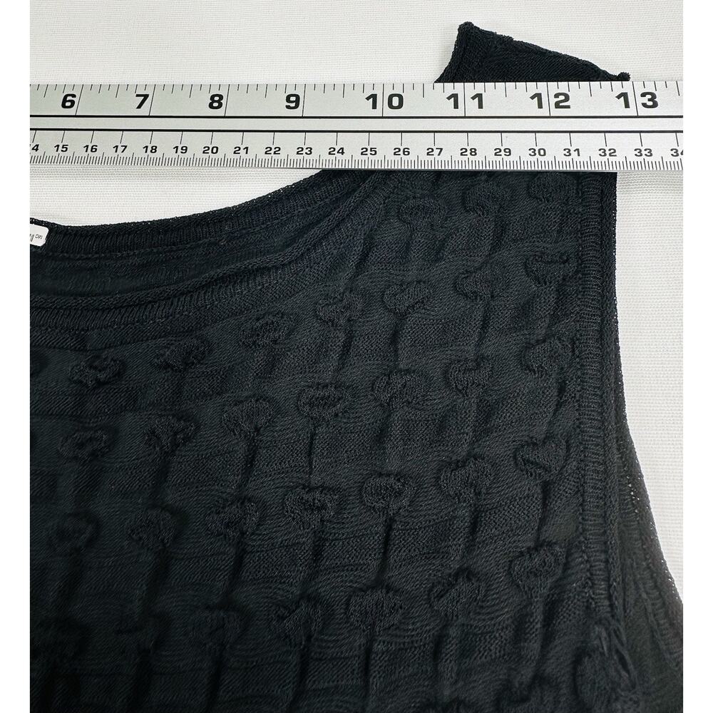 Roberto Cavalli Women’s Designer Black Crochet Knit Tiered Ruffle Dress Size 44 - Picture 6 of 13